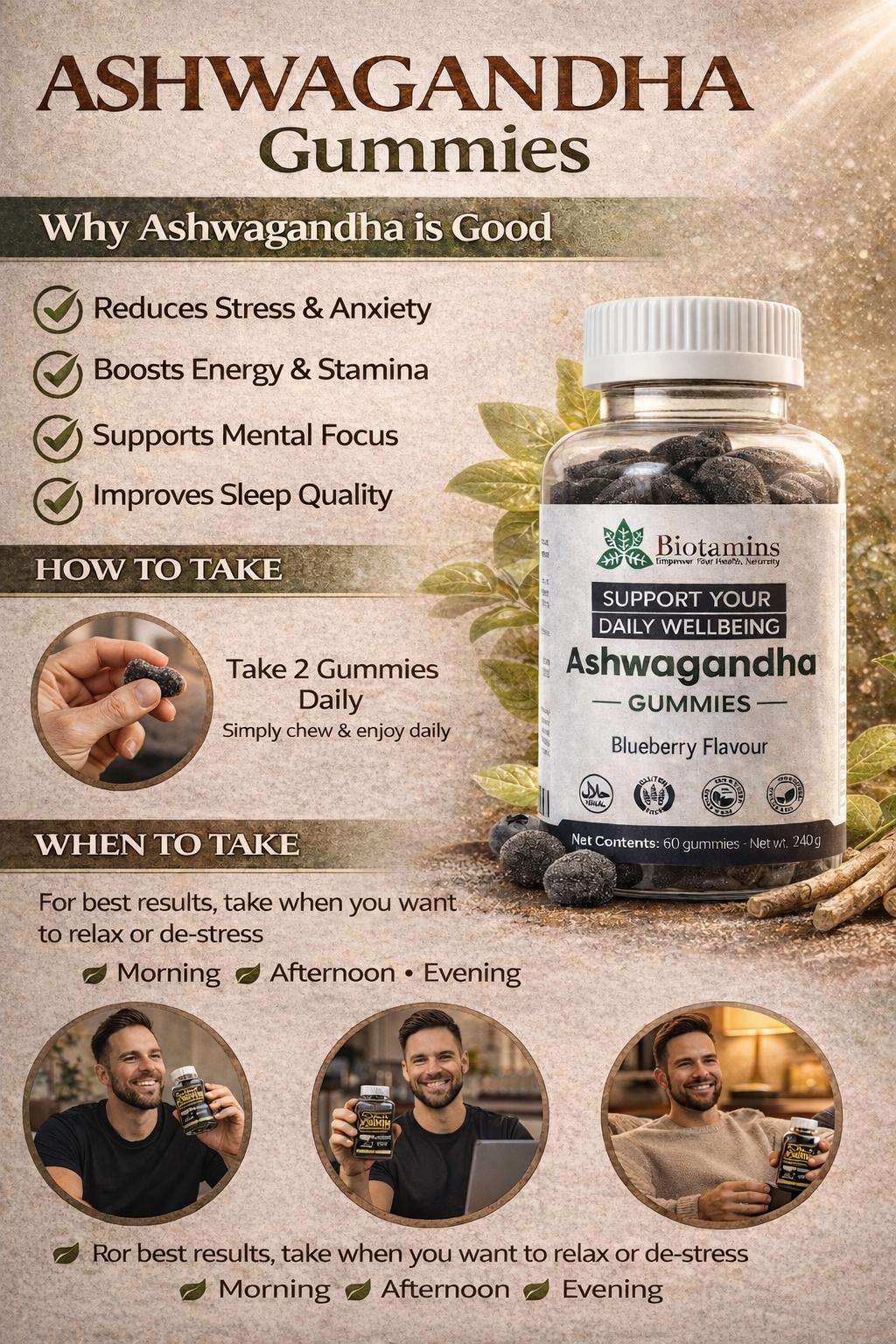 Ashwagandha Gummies (Blueberry Flavour) - Image 5